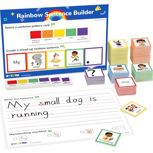 CHEFAN Sentence Building for Kids, Classroom Manipulatives, Speech Therapy - color: Color-coded Grammar Sentence Building