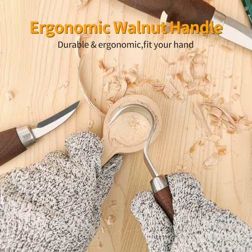 Wood Carving Tools Set - Wood Carving Knife Kit for Beginners, Adults, and Kids, Includes 3 Whittling Knives for DIY Woodworking and Carving Enthusiasts