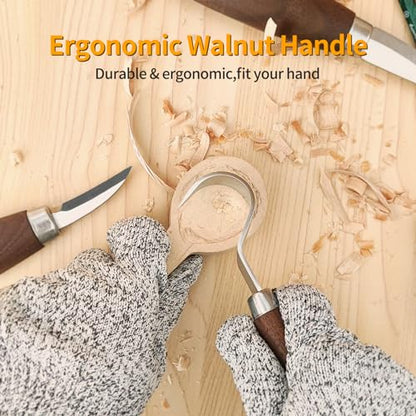 Wood Carving Tools Set - Wood Carving Knife Kit for Beginners, Adults, and Kids, Includes 3 Whittling Knives for DIY Woodworking and Carving Enthusiasts