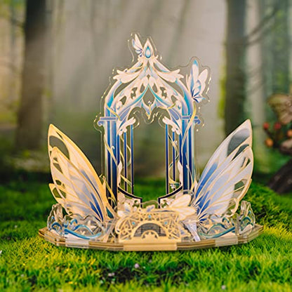 MU 3D Fairy Series Metal Puzzle Model Kits Cinderella's Elf Carriage, Princess Magic Palace Miniature Building, DIY Birthday Xmas Gift Toy Sets - color: Elf Carriage