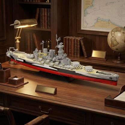 USS North Carolina - Battleship Building Blocks,2662 PCS for Adults 14+ - style: USS North Carolina