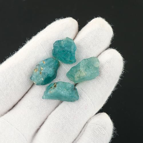 CRYSTALIS AA+ Assorted 4pcs Natural Grandidierite Loose Gemstone Wholesale Bulk Rough Jewelry Making Supply, Chakra & Healing Raw Stones, Wire Wrapping, DIY, Gem Collection, 10-18mm