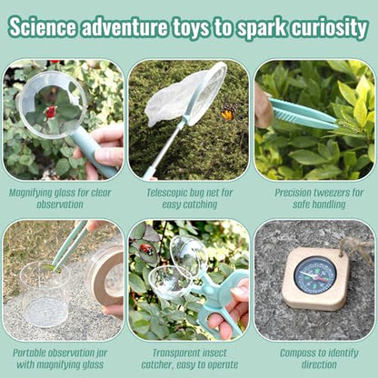 WOODENFUN Bug Catcher for Kids, Bugs Habitat Outdoor Explorer Kit