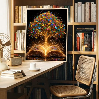Tree Paint by Numbers Kit for Adult, Book Paint by Number Adult 16x20inch - color: Tree, size: 16*20inch