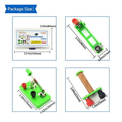 EUDAX DIY Physics Experiment Model Kit Electromagnetic Materials Electromagnet and Basic Electricity Discovery Circuit for School Lab Creative Educational Science Projects Teaching Equipment