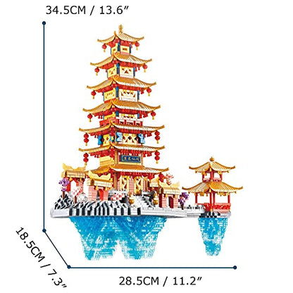 Penglai Asgard Micro Brick Building Set (5146 Pieces) – Famous Chinese Fable Architecture Model Educational Toy Gift for Kids and Adults - color: Penglai Asgard