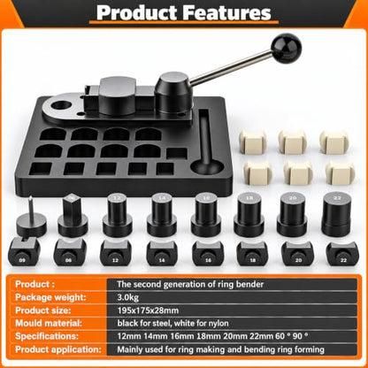 15PCS Spoon Ring Bender Tool Kit,Jewelry Ring Making Set for Soft Metals - size: 15pcs