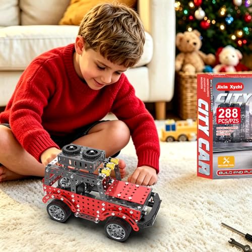 Jixin Xyzhi 3D Metal Model Kit Off-Road Car Building Set for Kids & Adults Ages 8+ – STEM Engineering DIY Assembly Toy with Tools for Family Fun & Gift Giving (Big Off-Road car) - style: Big off-road car