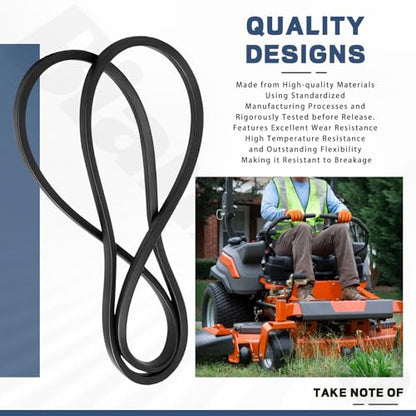 539110311 Idler Pulley Kit & 539110411 Drive Belt Compatible with Husqvarna Z254F Z200 Z4824 925ZX RZ4623 CZ3815 CZ4217 Lawn Mowers 12400 14259 607163