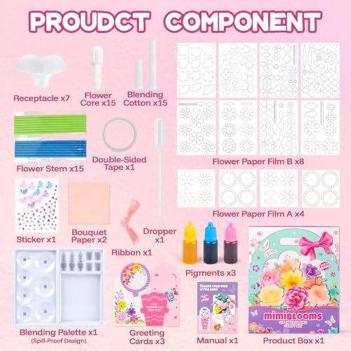 Mimiblooms Paper Flowers Science Kit for Girls for Girls 6 7 9 10 11 Years