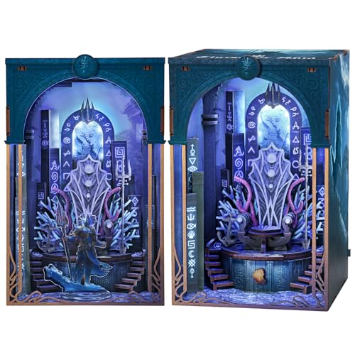 MiniCity Book Nook Kits for Adults, Miniature Dollhouse Kit-Throne of Aqua - color: Throne of Aqua
