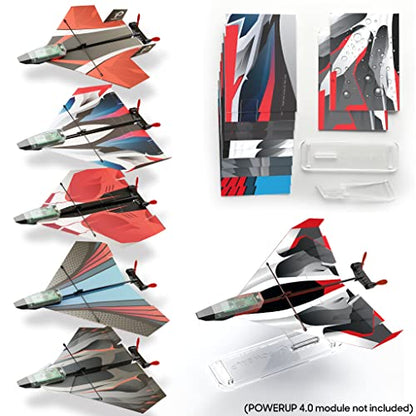 POWERUP 2.0 Kit – Paper Airplane Conversion Kit + 12 Templates (2 Waterproof) for Fun and Educational Flights