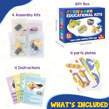 Kasfalci STEM Kits for Kids Age 8-10, STEM Toys for Boys Age 8-12, Science Experiments Robotics Engineering Projects Crafts Robot Building Activities for 6 7 8 9 10 11 12 13 14 Year Old Boys