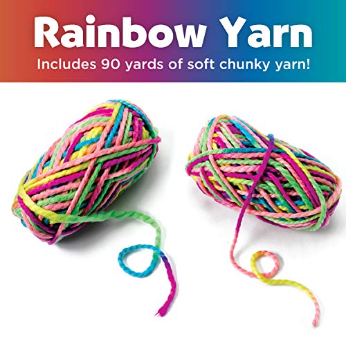 Creativity for Kids Quick Knit Loom Kit - Knitting Kit for Kids, Make Your Own Pom Pom Hat and Accessories, Knitting Loom Crafts for Kids - style: Hat & Cup Cozy