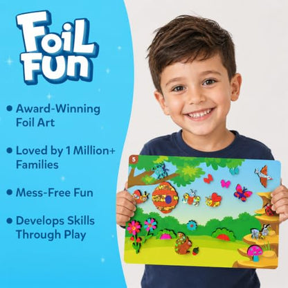Skillmatics Foil Fun Bugs & Butterflies, Foil Art, Gift for Boys & Girls