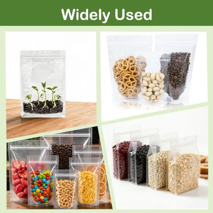 50 PCS Clear Vinyl Pocket Greenhouses with Kraft Paper Cards