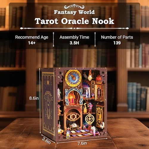 VORATHIS Book Nook Kit, 3D Wooden Puzzle for Adults(Fantasy Tarot) - color: Fantasy Tarot