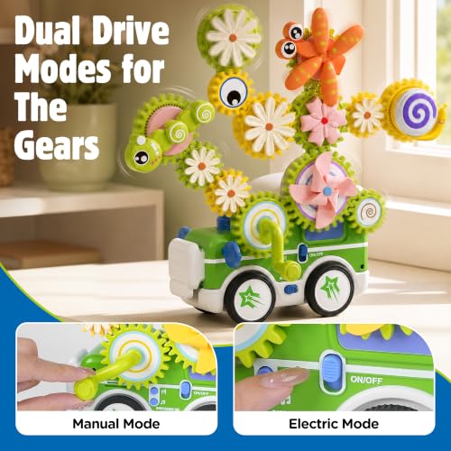 4 in 1 STEM Gear Toys for Kids Ages 3+, Educational Building Blocks, 87Pcs - size: 87 PCS