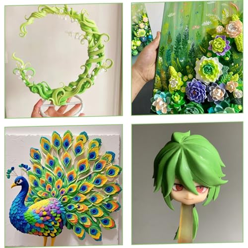 Air Dry Clay Lightweight, Flexible Modeling Clay for Adults Arts and Crafts - color: Light Green