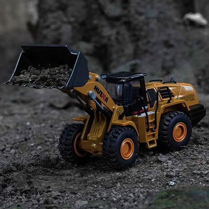 Gemini&Genius Small‑Size Wheeled Loader Heavy‑Duty Construction Site Toy - color: 1:60 Loader
