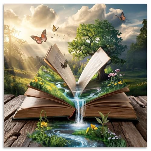 Magic Book Diamond Art Kits for Adults Beginners 14x14 in, DIY Craft Gift - color: DP-US14