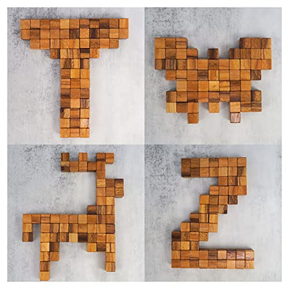 BSIRI Pentominoes Board Logic Puzzle Desk Toys Brain Games Cube Magic Educational Teaser Challenging Gift Intelligence Mind Wooden Strategy Christmas Supplies Box Master Smart Classroom