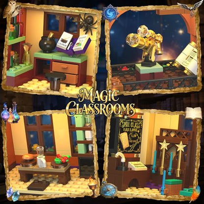 INSOON Magic School House Building Set with Lights for Adults, 3 in 1 Kit