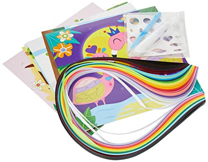 C.S. Kids DIY Paper Quilling Arts & Crafts Gifts - Animal Kingdom | 3D Design Kits for Kids, Make Your Own Art (Strips & Tools Included)