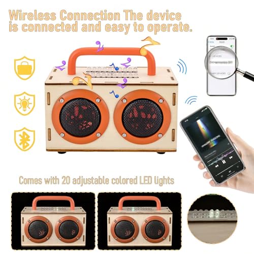 DIY Bluetooth Speaker Kit for Kids 8-10 - STEM Kits Science Project Toys - color: Orange