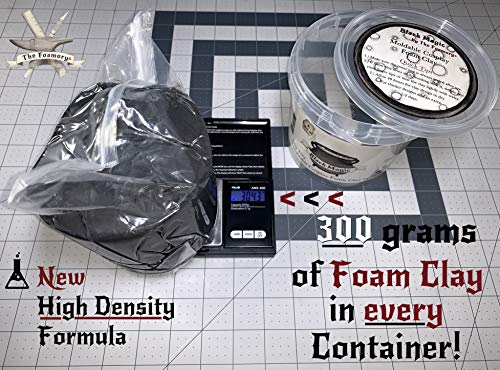 The Foamory Black Cosplay Foam Clay (300g) High Density Air Dry Craft Clay - color: Black, size: 300g