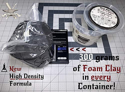 The Foamory Black Cosplay Foam Clay (300g) High Density Air Dry Craft Clay - color: Black, size: 300g