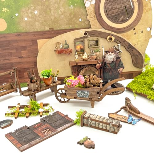 DIY Miniature Fairy Garden House Kit 3D Wooden Puzzles for Adults - color: The Magic Ring House