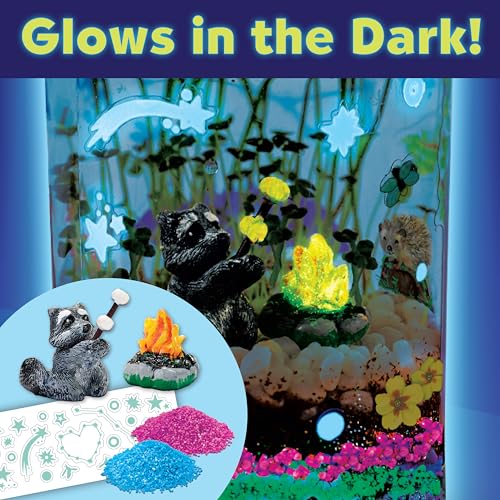 Creativity for Kids Grow 'N Glow Terrarium Kit - Educational Science Kits | Screen Free Summer Fun Activities | Gifts for Boys and Girls | Craft and STEM Projects (Ages 6+) - style: Racoon