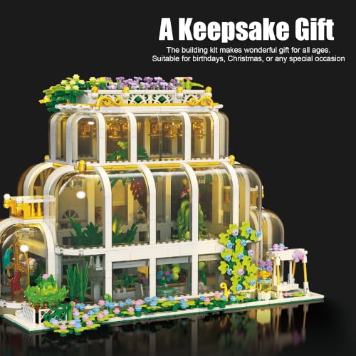 Botanical Garden Building Set with LED Lights Creative Flower Plant