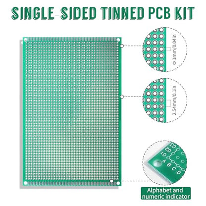 5 Pcs PCB Board, 10x15cm, Tinned Through Holes, Solder-able - size: 100*150mm