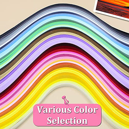 Zorfeter Multi-Color Quilling Paper Strips Kits, 7mm Width, 15" Length - size: Paper Width: 7mm