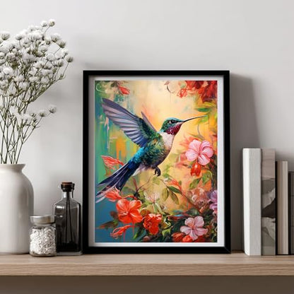 Hummingbird Diamond Art Kits for Adults, Diamond Painting, 12x16 Inch - color: 09-Hummingbird, size: 12X16 inch
