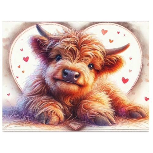 Cow Diamond Painting Kits for Adults Highland Cow Diamond Art Kits 12x16 In - color: G9465