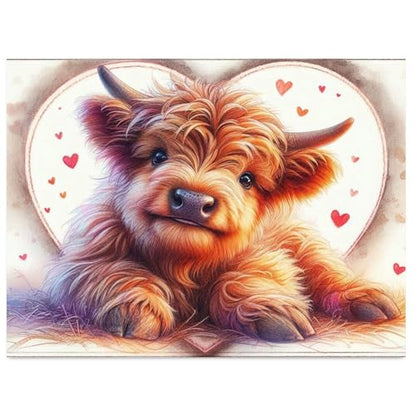 Cow Diamond Painting Kits for Adults Highland Cow Diamond Art Kits 12x16 In - color: G9465