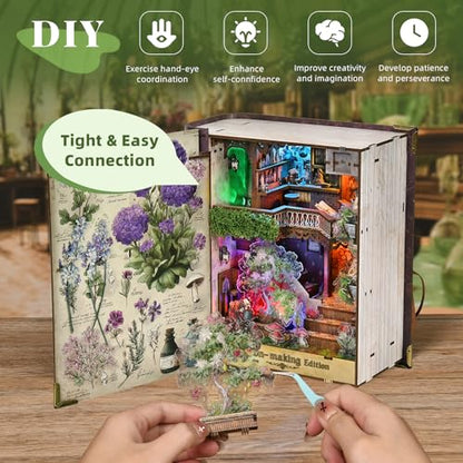 CCCDF DIY Book Nook Kit, 3D Wooden Puzzle for Adults Potion-Making Edition - color: Potion-making Edition