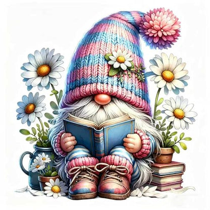 Tiwabb Diamond Art Kits for Adults - Gnome Read Book Diamond Painting Kits - color: Gnome Diamond Art-1204