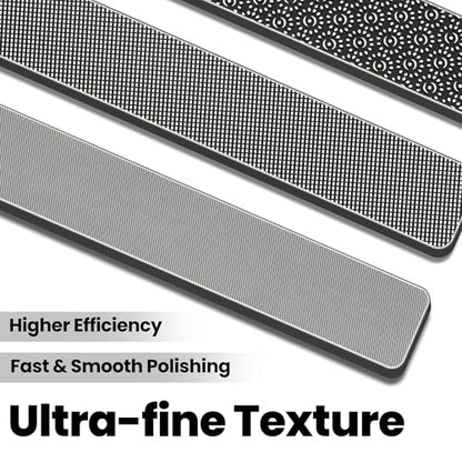 4 PCS Hobby Model Polishing Glass Files for Gunpla Model Building Tool, Scale Model 3D Prints Sanding Tool, #10000 Grits Ultra Fine Glass Mirror Files for Gundam, Plastic, Wood & Resin Parts - style: 4pcs (3 Long #10000 Grit & 1 Short #320-400 Grit)