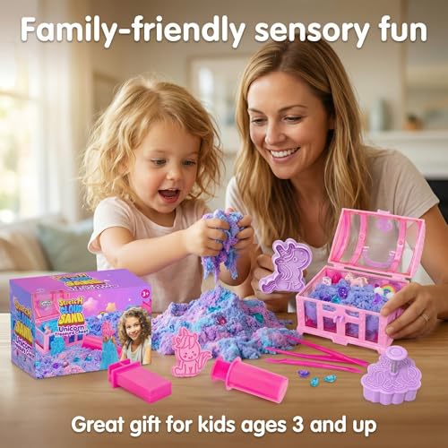 Carolart Unicorn Cloud Sand Sensory Kit, Sand Toys for Kids, Play Sand - style: unicorn