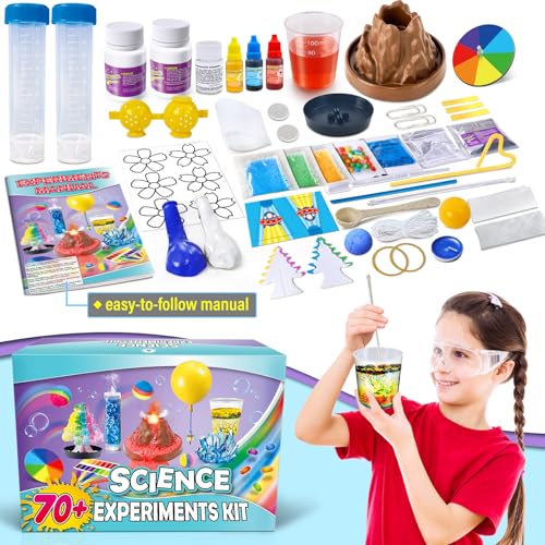 UNGLINGA 70+ Experiments Science Kit for Kids, Chemistry Set - style: science kits with 70+ experiments