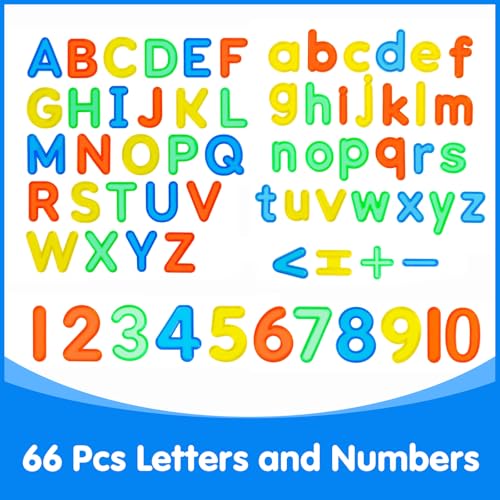 66 Pcs Translucent Letters and Numbers - Light Table Toys - style: Letters and Numbers