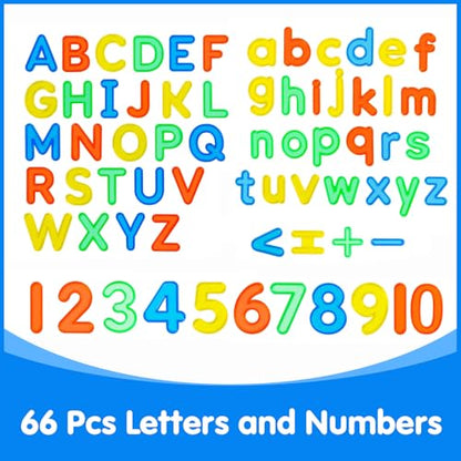 66 Pcs Translucent Letters and Numbers - Light Table Toys - style: Letters and Numbers