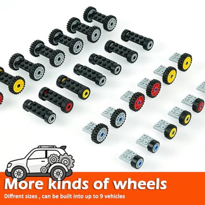 Wheels and Axles Sets Tires Building Blocks Classic Car Parts Accessories