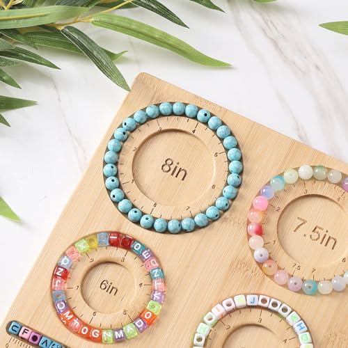 Petoysoso Bead Board for Jewelry Making, Bamboo Beading Board for Jewelry Bracelet Making, DIY Bracelet Bead Board - color: Bead Board-Bracelet