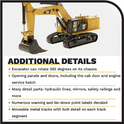 Diecast Masters 1:50 Caterpillar 390F L Hydraulic Excavator | High Line Series Cat Trucks & Construction Equipment | 1:50 Scale Model Diecast Collectible Model 85284