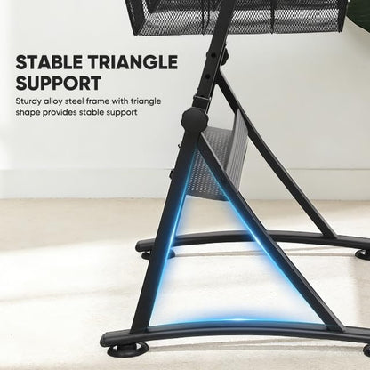 Magshion Drafting Table Adjustable Drawing Table w/Stool - color: Clear & Black